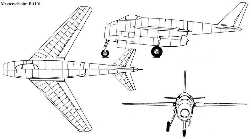 變後掠翼設計的先導—梅塞施密特P.1101