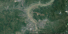 谷歌地球萬州城區影像地圖