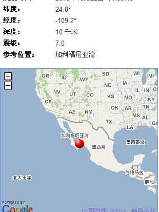 10·21墨西哥加利福尼亞灣地震