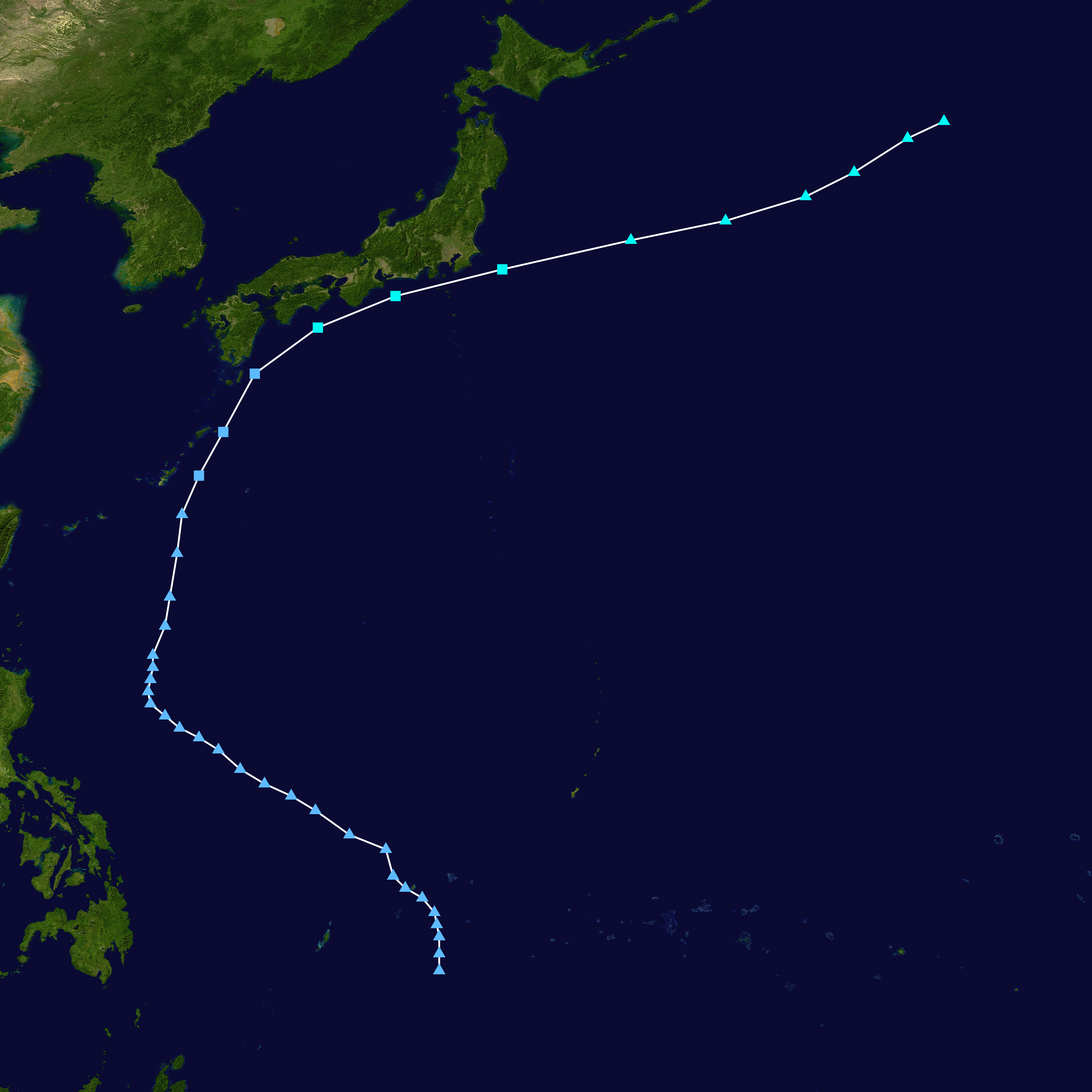 2019年第3號颱風“聖帕”路徑圖