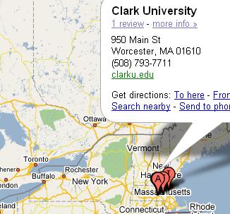 克拉克大學地理位置