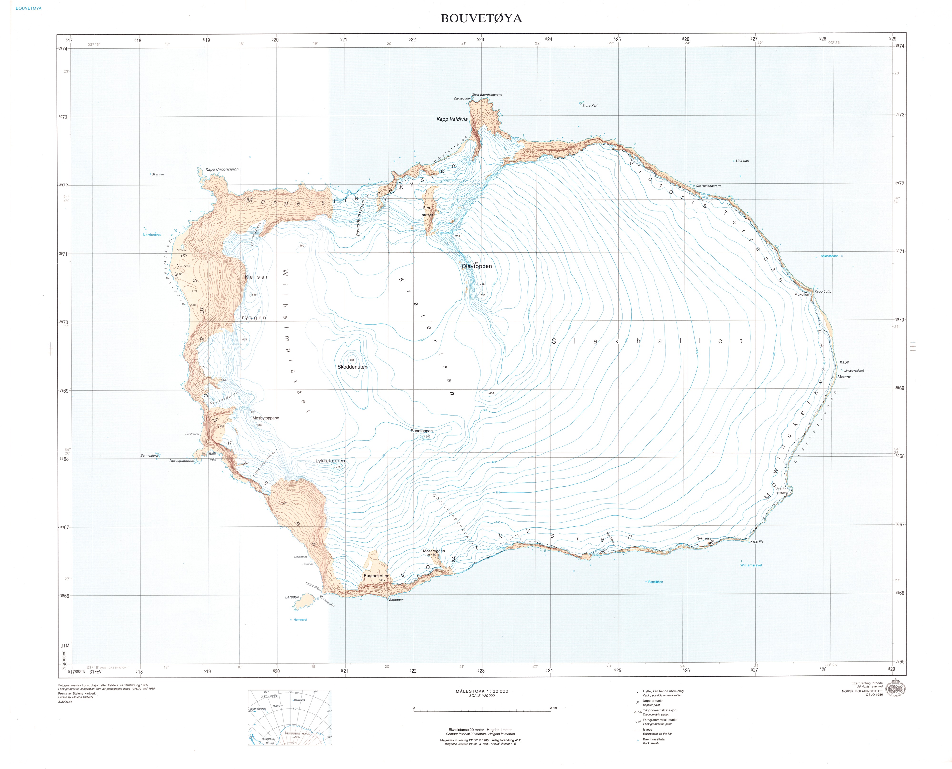 布韋島及周邊詳細地圖（挪威極地所）
