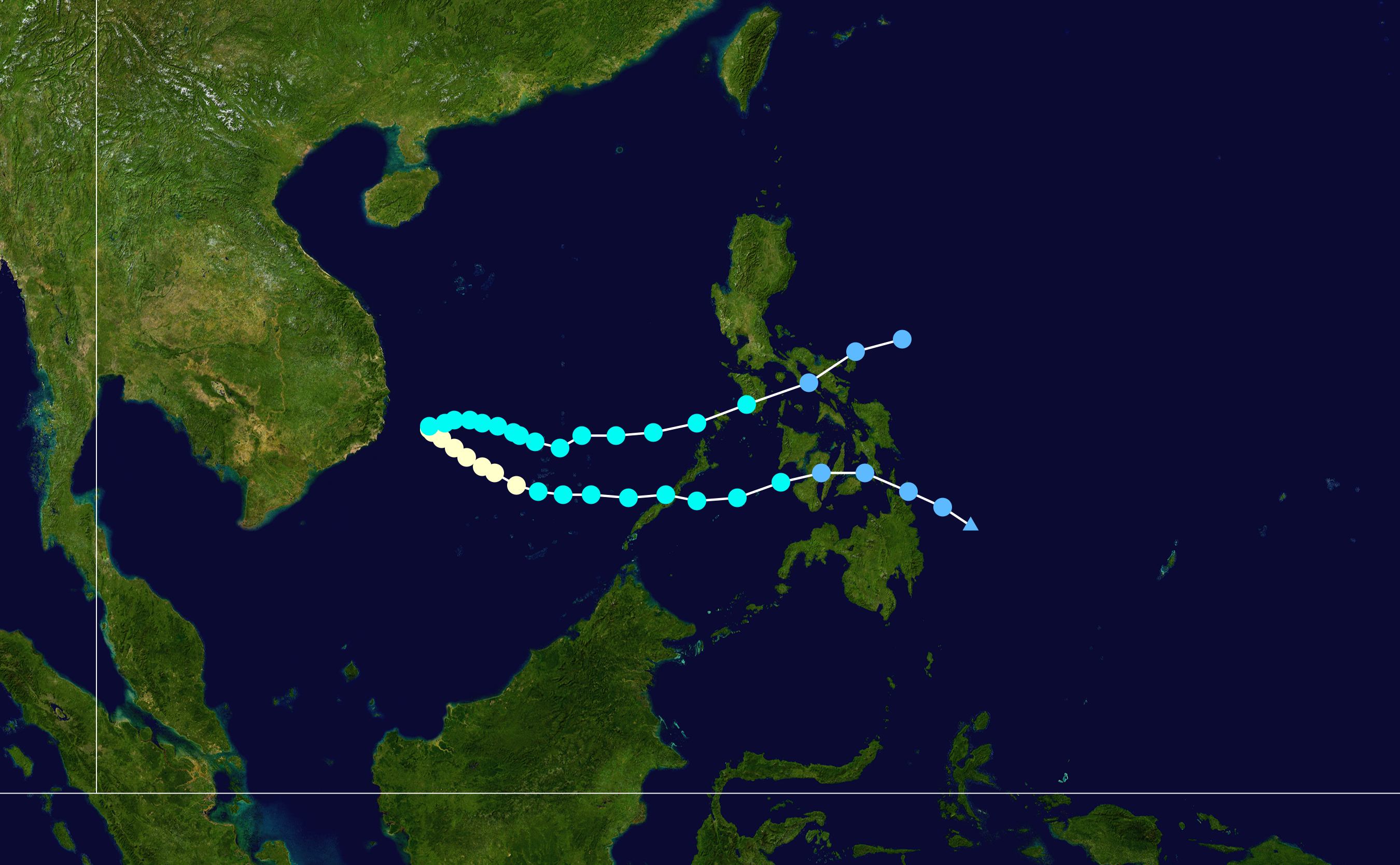 2007年颱風“海貝思”路徑圖