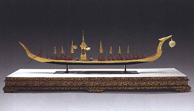木金漆龍舟模型