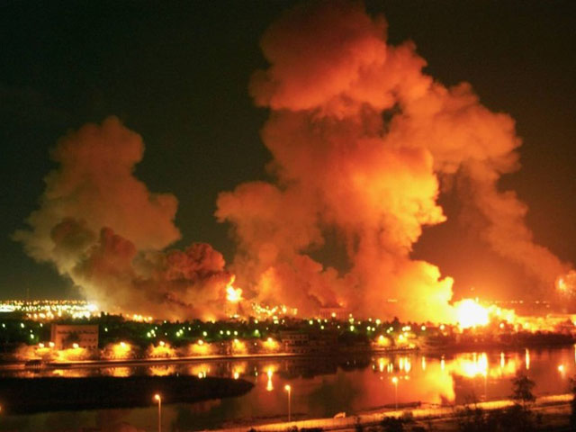2003年美軍對巴格達進行空襲