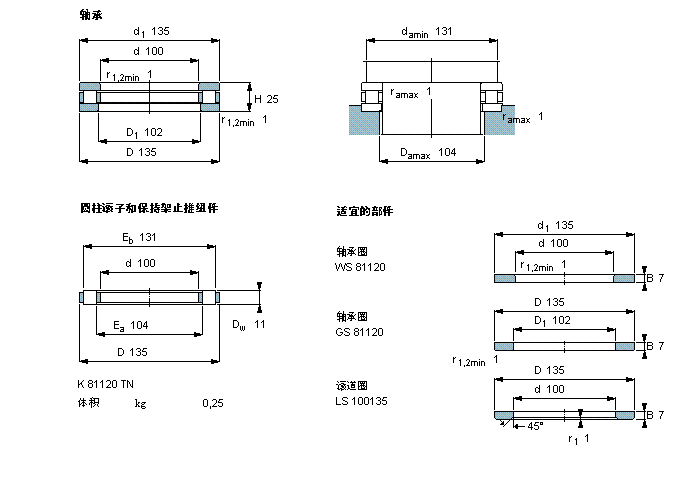 SKF 81120TN軸承 SKF 81120TN軸承