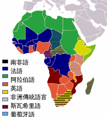 非洲官方語言分布
