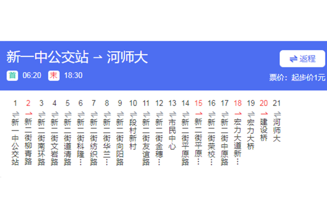 新鄉公交65路 新鄉公交65路