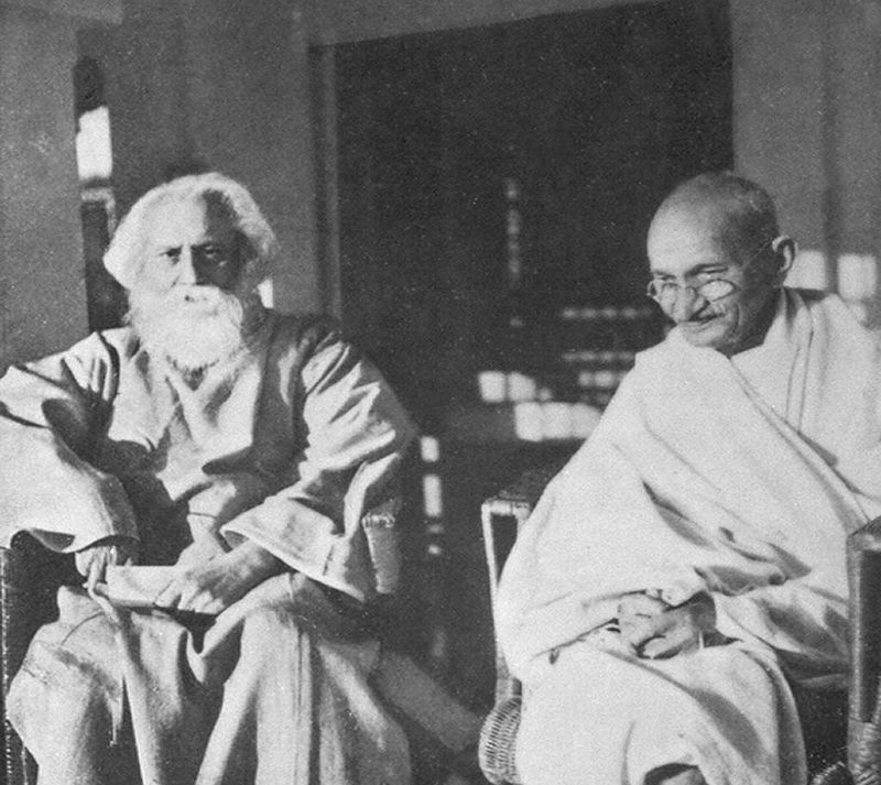 甘地和泰戈爾，1940年