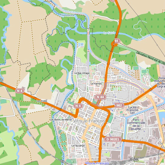 維特里勒弗朗索瓦市區地圖
