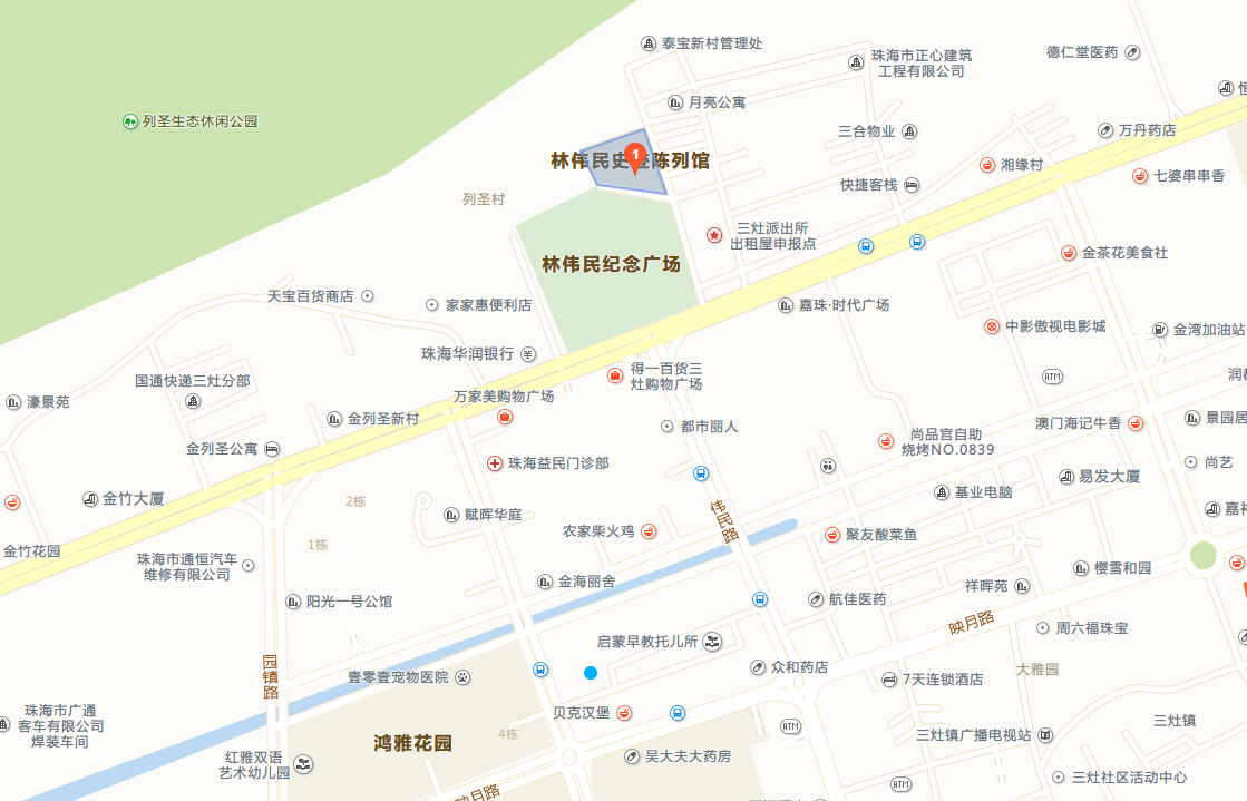 林偉民與中國早期工人運動史跡陳列館位置地圖