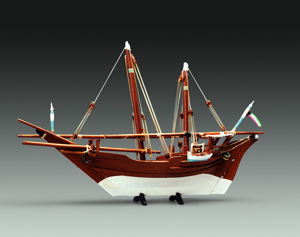 木雙桅帆船模型