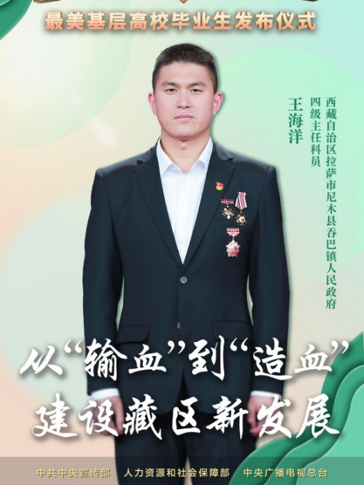 王海洋(西藏自治區拉薩市尼木縣吞巴鎮人民政府四級主任科員) 王海洋(西藏自治區拉薩市尼木縣吞巴鎮人民政府四級主任科員)
