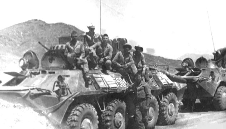 阿富汗戰爭期間，蘇軍空降兵搭乘的BTR-70