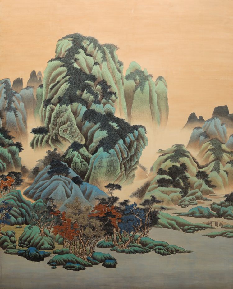 畫家村線上-劉風雷青綠山水代表作品