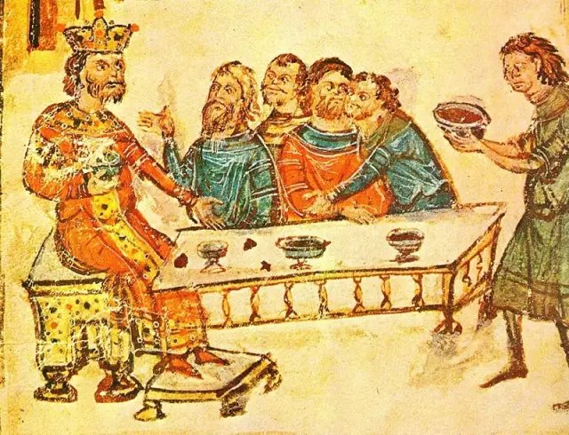 中世紀手抄本上的克魯姆與保加利亞貴族