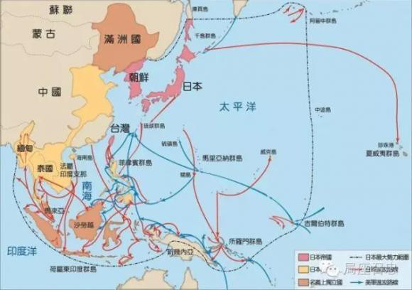 太平洋作戰形勢圖
