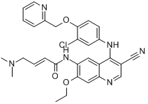 (2E)-N-[4-[[3-氯-4-[（吡啶-2-基）甲氧基]苯基]氨基]-3-氰基-7-乙氧基喹啉-6-基]-4-（二甲基氨基）丁-2-烯醯胺