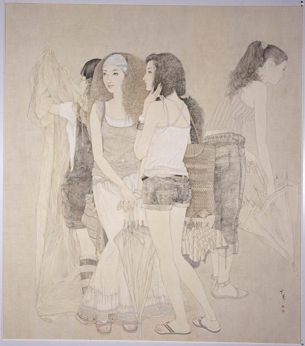 甘霖(羅寒蕾2008年創作的紙本水墨設色畫) 甘霖(羅寒蕾2008年創作的紙本水墨設色畫)