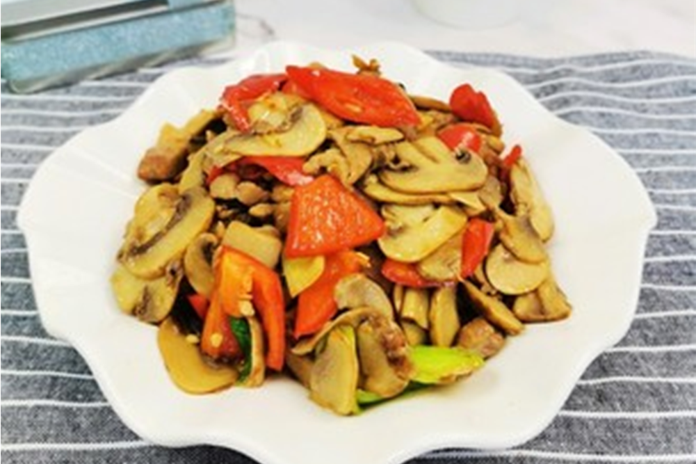 口蘑菇炒肉片 口蘑菇炒肉片