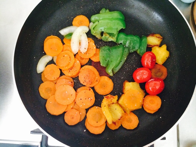 平底鍋煎蔬菜