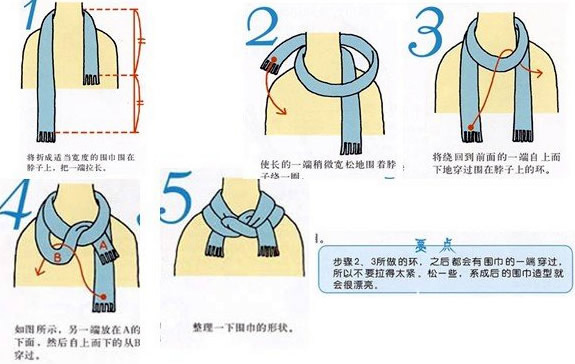 圍巾的系法圖解