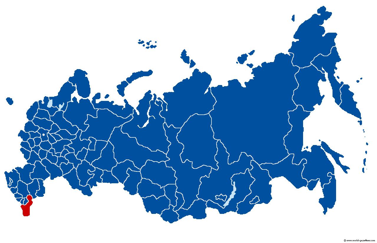 達吉斯坦共和國在俄羅斯的位置