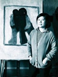 賀慕群2002年歸國前在巴黎畫室留影