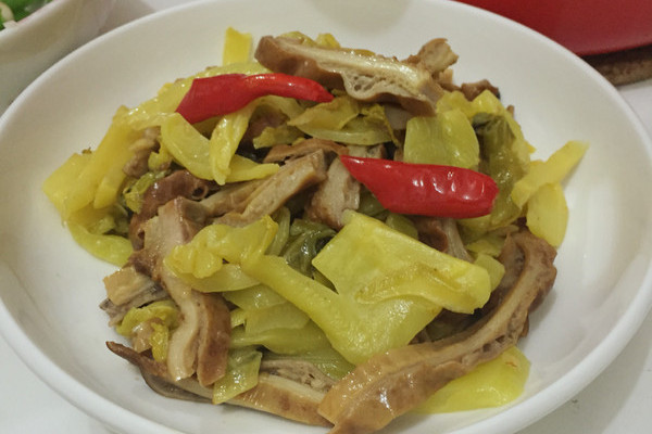酸菜豬肚絲