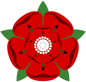 蘭開斯特王朝的標誌是一朵紅玫瑰