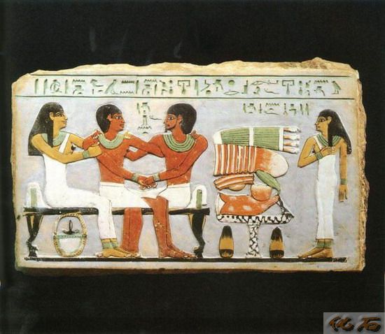 古埃及彩色浮雕作品