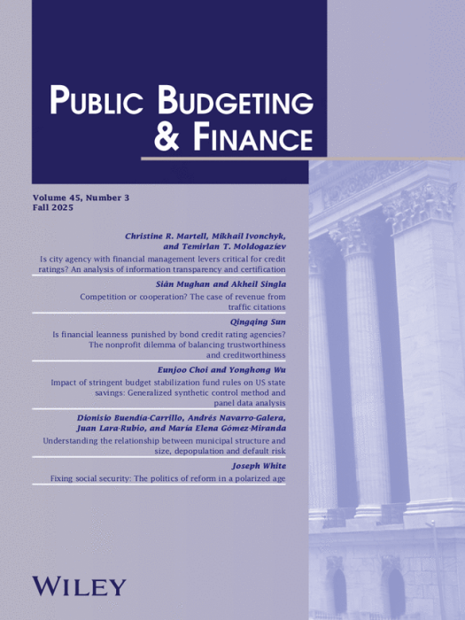 Public Budgeting & Finance Public Budgeting & Finance