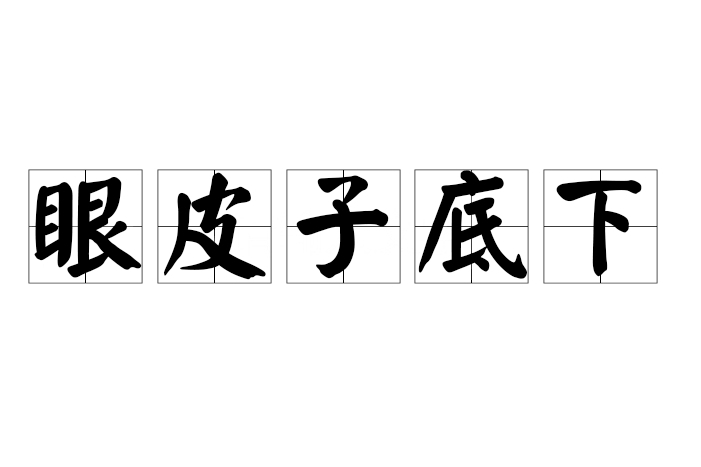眼皮子底下 眼皮子底下