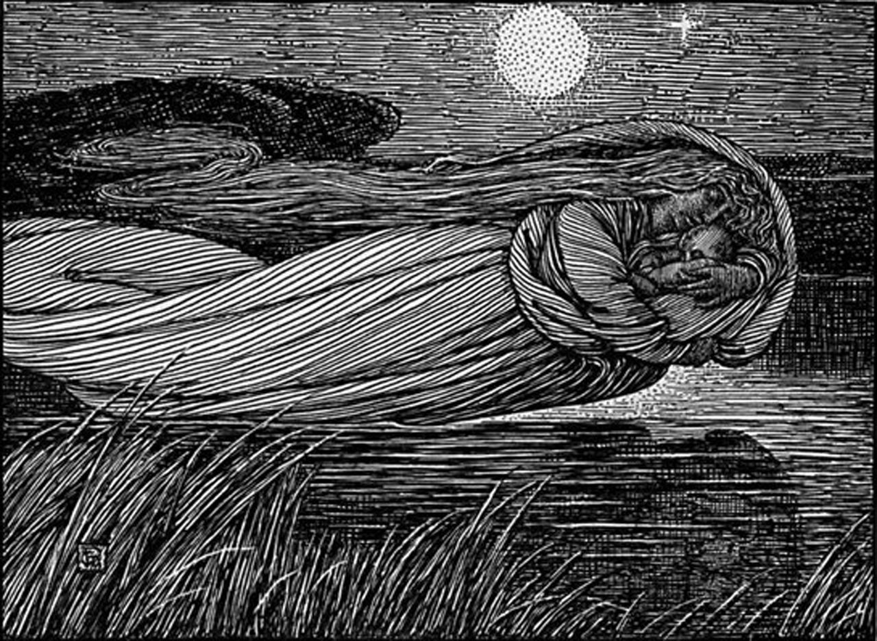 《湖中妖女虜走蘭斯洛特》1898年