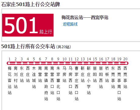 石家莊公交501路 石家莊公交501路