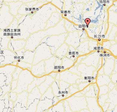 八字哨鎮在湖南省的位置