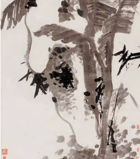 芭蕉竹石圖(清代朱耷創作的紙本墨筆畫) 芭蕉竹石圖(清代朱耷創作的紙本墨筆畫)