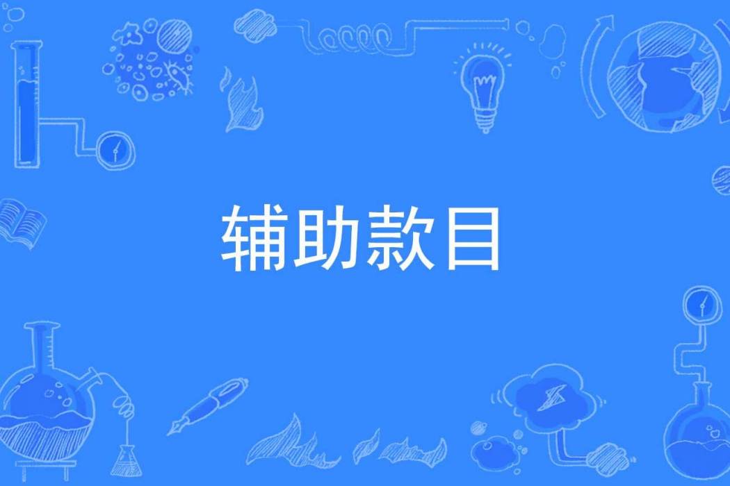 輔助款目 輔助款目