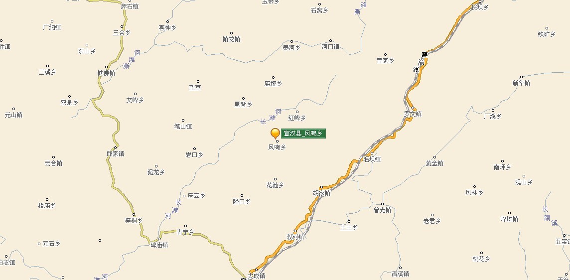 四川省達州市宣漢縣鳳鳴鄉地理位置
