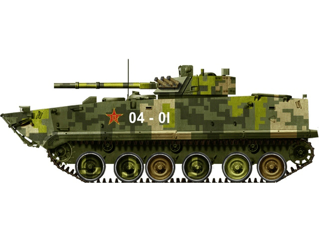 ZBD-97步兵戰車側視線圖