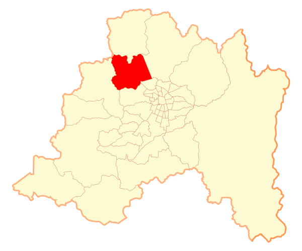 Mapa de la comuna de Lampa（紅色部分為蘭帕）