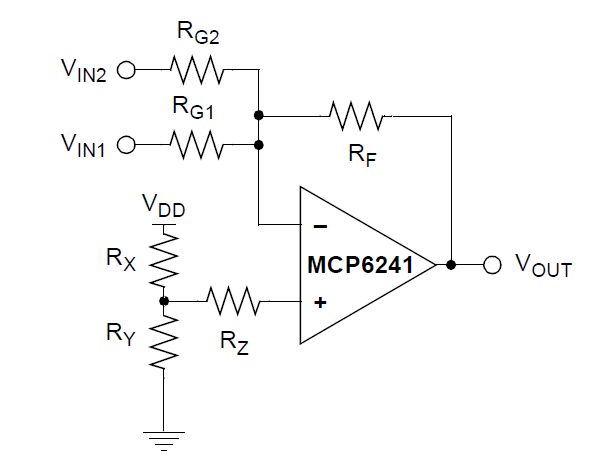 MCP6241典型套用電路圖