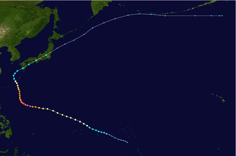 超強颱風黃蜂 路徑圖