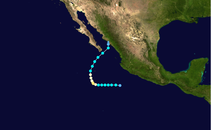 颶風保羅 路徑圖
