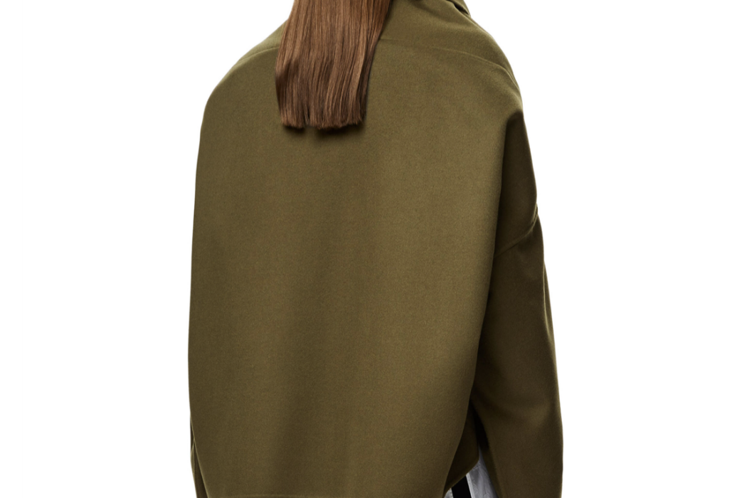 Cropped oversize jacket in wool and cashmere Cropped oversize jacket in wool and cashmere