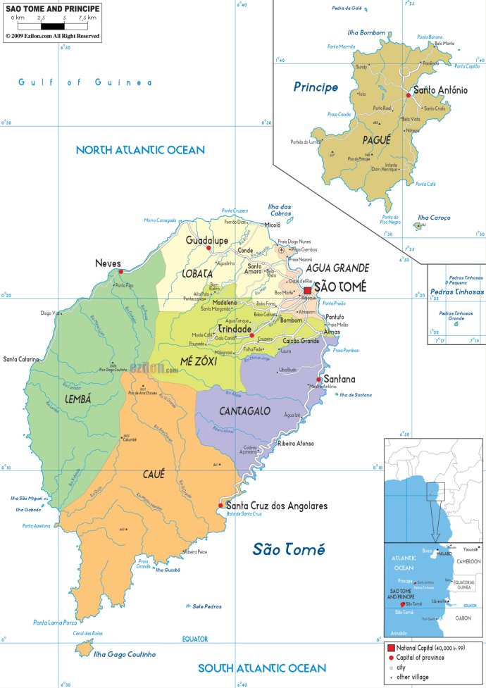 聖多美和普林西比區劃圖