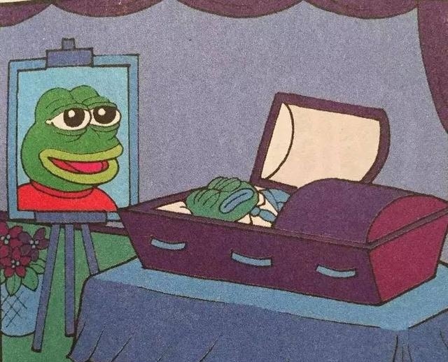 作者發布的pepe蛙葬禮漫畫