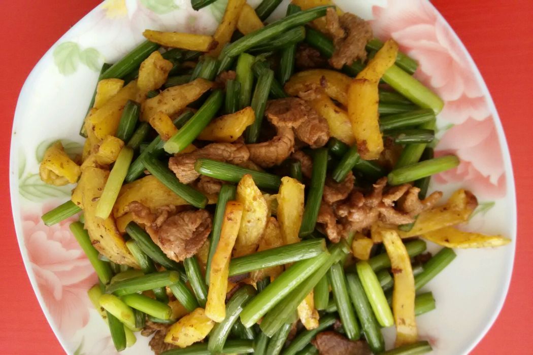 肉片炒薯條 肉片炒薯條