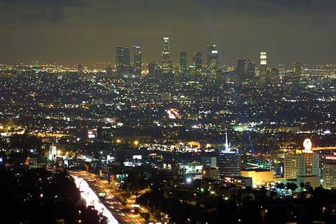 美麗的洛杉磯夜景