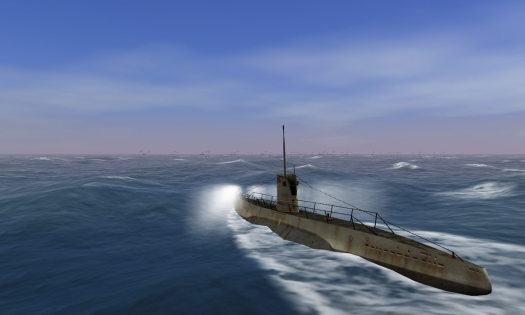 德國潛艇在大西洋上巡航